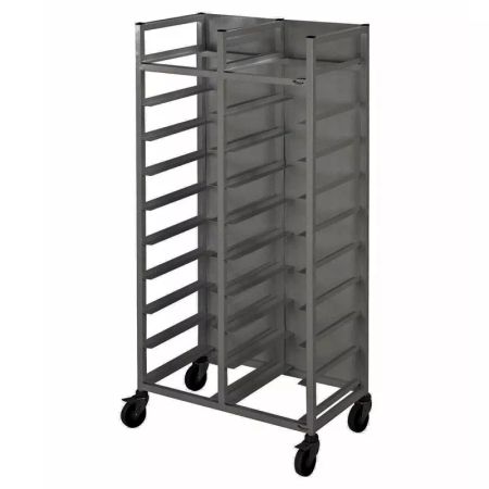 Dubbel Brickvagn,Bricka: 330x430 mm(Lunch), svart Med täckt baksida