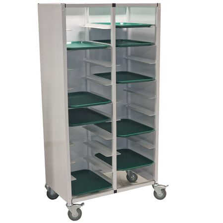Dubbel Brickvagn , Brick:330x430 mm(Lunch), vit, 3 täckta sidor