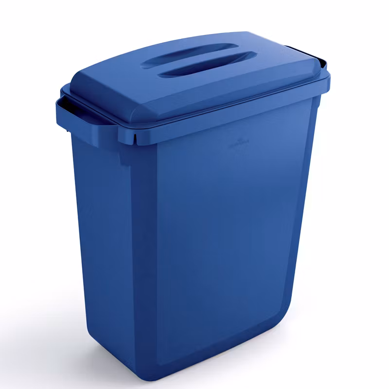 Binge i olika färger med lock, 60 liter