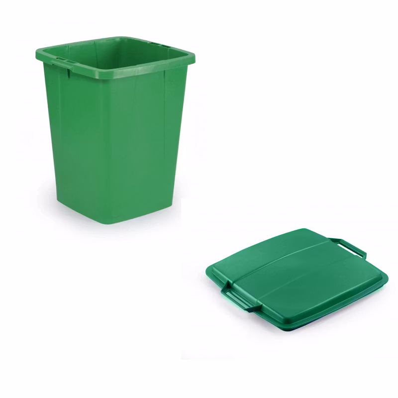 Binge i olika färger med lock, 90 liter