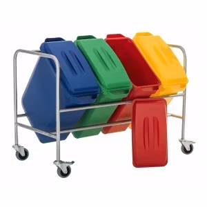 Bingevagn inkluderar 4x60 liter bingar med lock