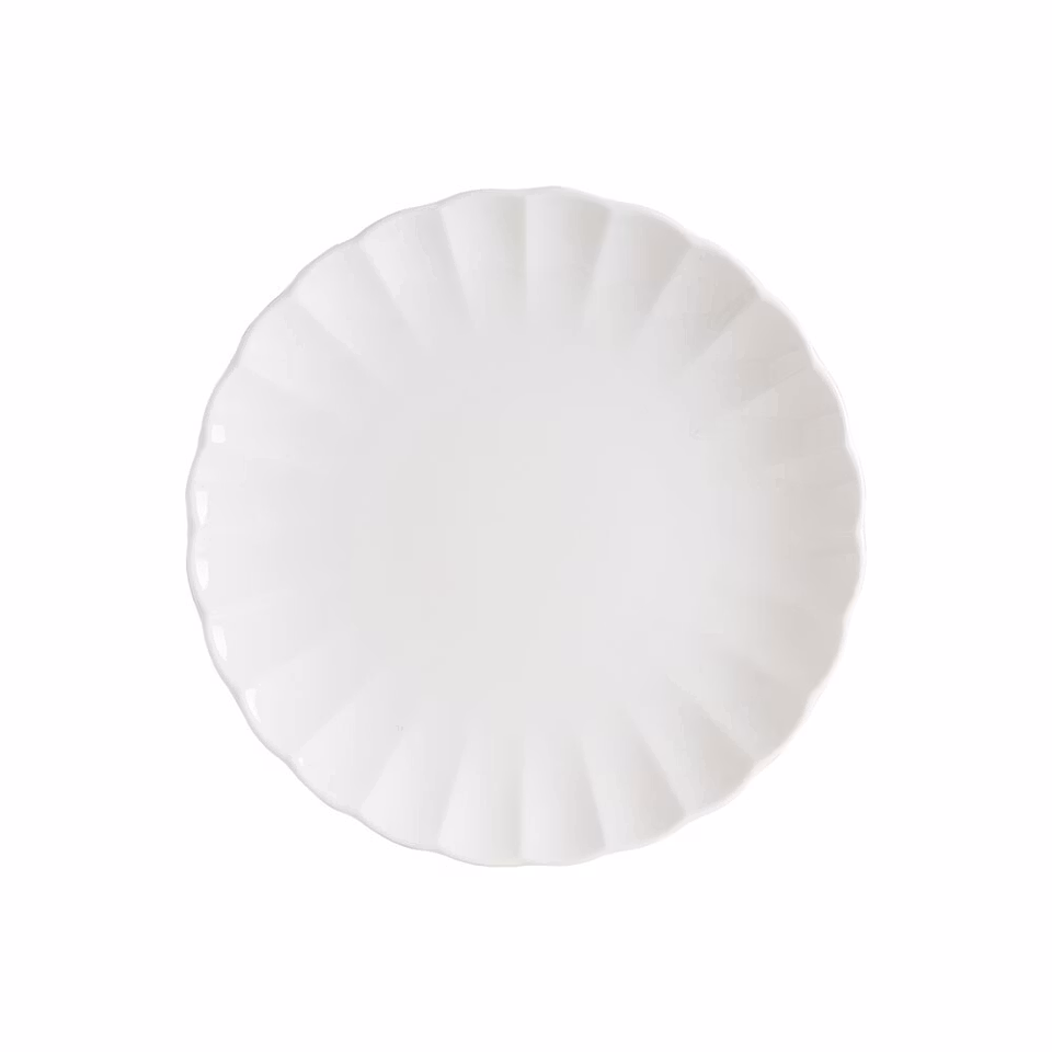 East Flat Tallrik 25 cm vit