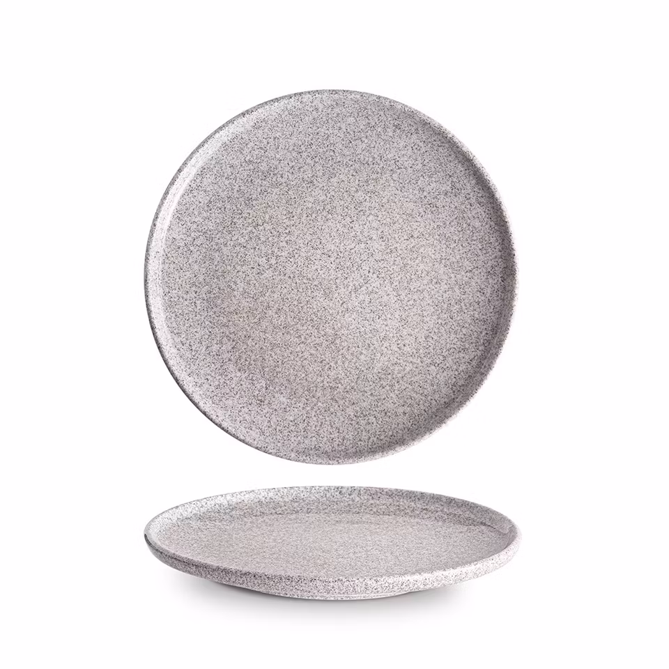 Granit Tallrik Grå Glaserad D23 cm