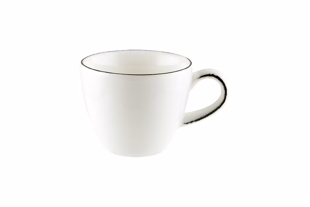 RETRO Espressokopp 8cl, Svart Kant