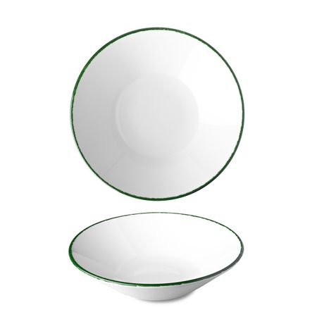 OPTIMO Picnic Pasta tallrik D26cm, Grön kant