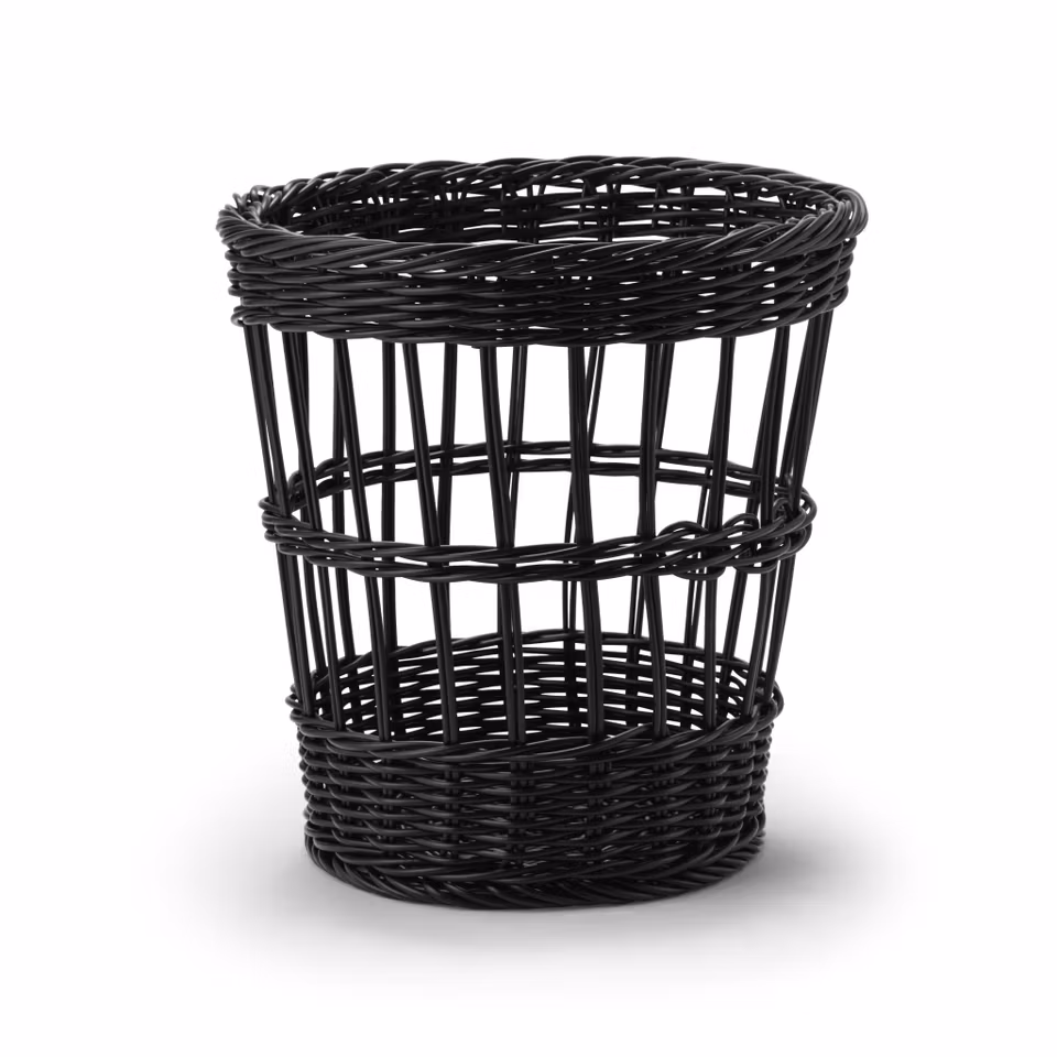 Baguette korg svart D36cm, H38cm