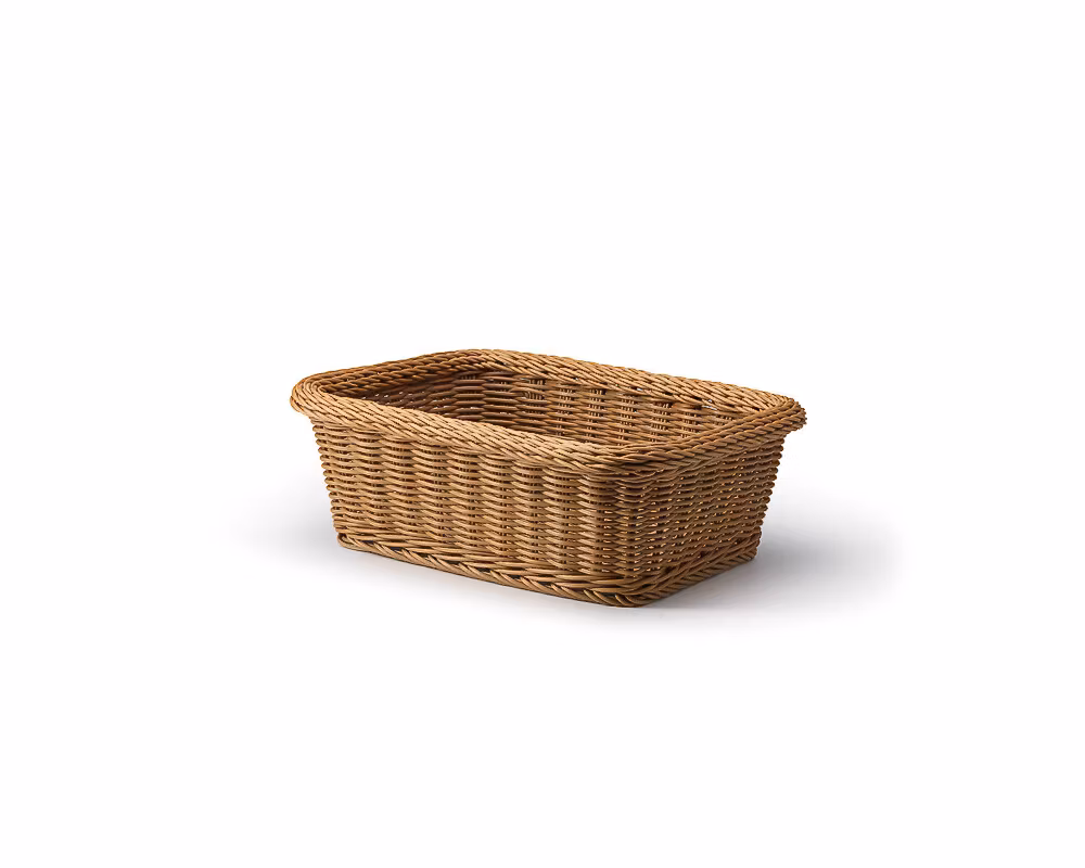 Bröd/Bestickkorg Brun PP plast. 37,5x28x13Hcm
