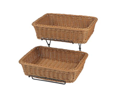 Bröd/Bestickkorg Brun 2 set med ställning, PP plast