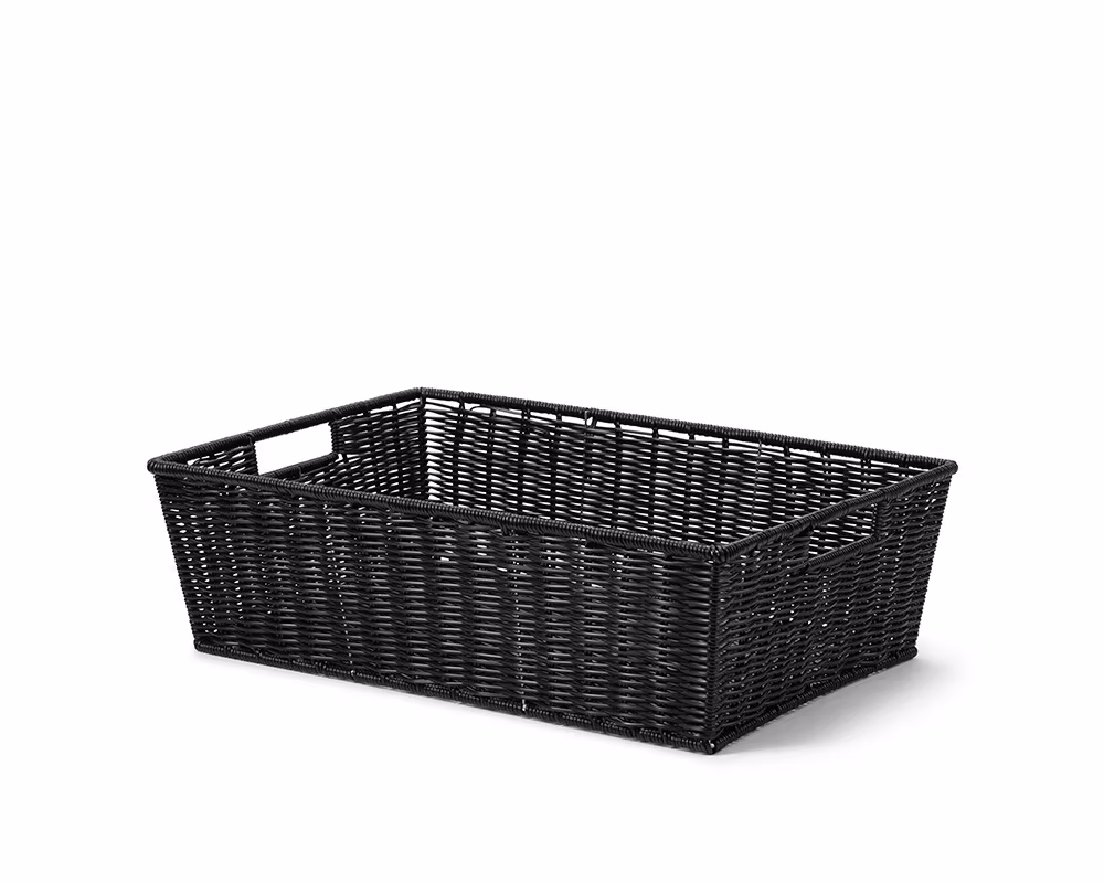 Bröd/Bestick/Frukt & Gröntkorg Svart 60x40xH18cm