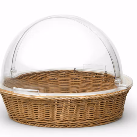 Korg rund 40cm diam med Roll Top Lock, brun