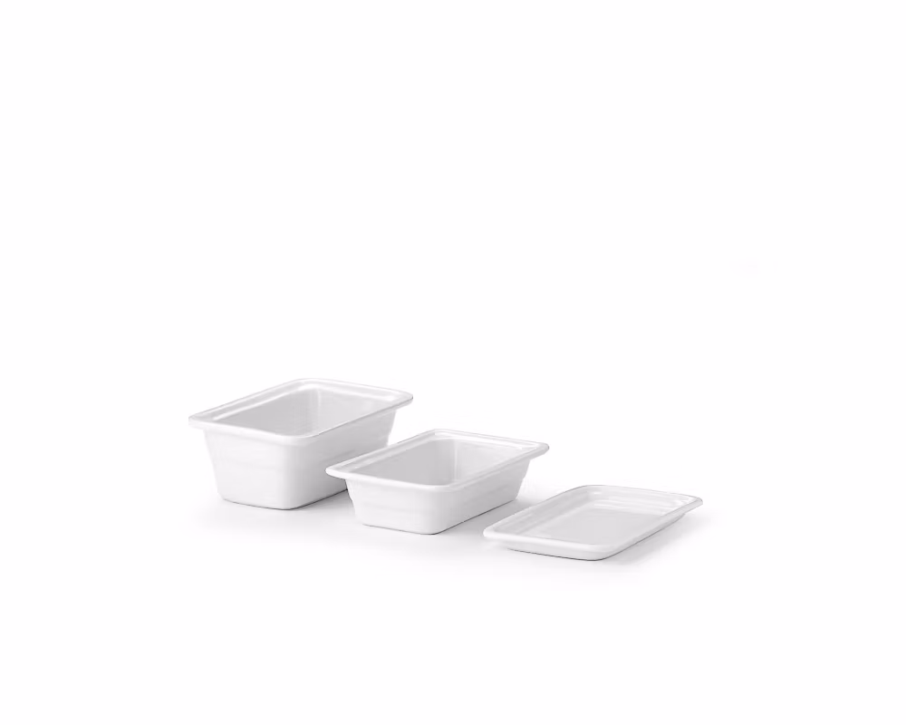 Porslinsfat Gn 1/4-100mm Vit