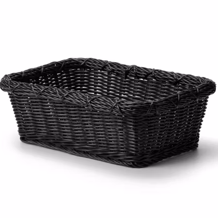 Bröd/Bestickkorg Svart PP plast. 37,5x28x13Hcm