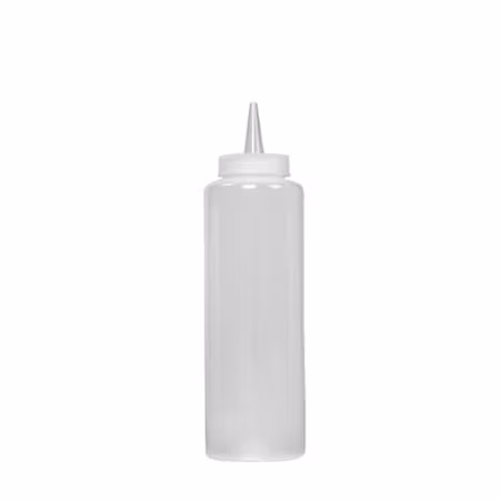 Dressingflaska transparant PP plast, 355 ml