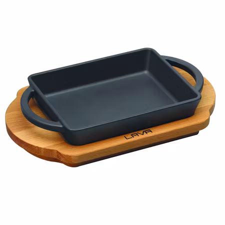 Lava Gjutjärns panna 12x15x5 cm inkl underlägg