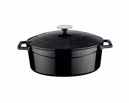 Lava Gjutjärnsgryta Oval 23x36cm Svart 4,7 Liter
