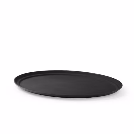 Barbricka Oval Svart 56x67,5 cm