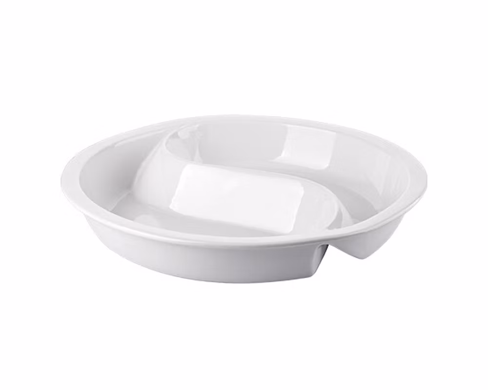 Porslinsfat D39cm 2 delad