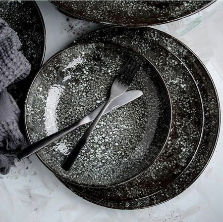 COSMOS BLACK Assiett Gourmet flat D19cm