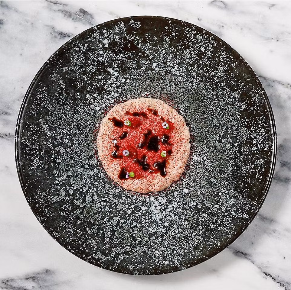 COSMOS BLACK Tallrik Gourmet flat, Rund D21cm