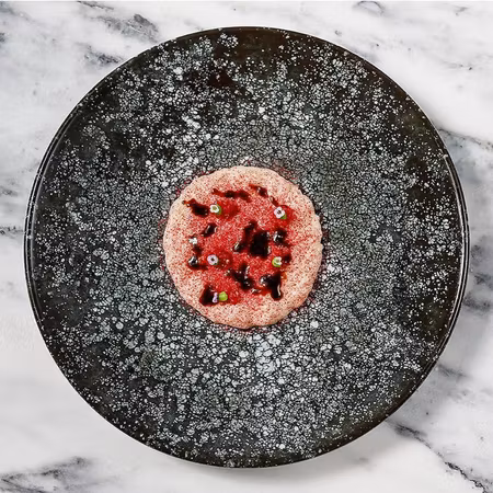 COSMOS BLACK Tallrik Gourmet flat, Rund D21cm