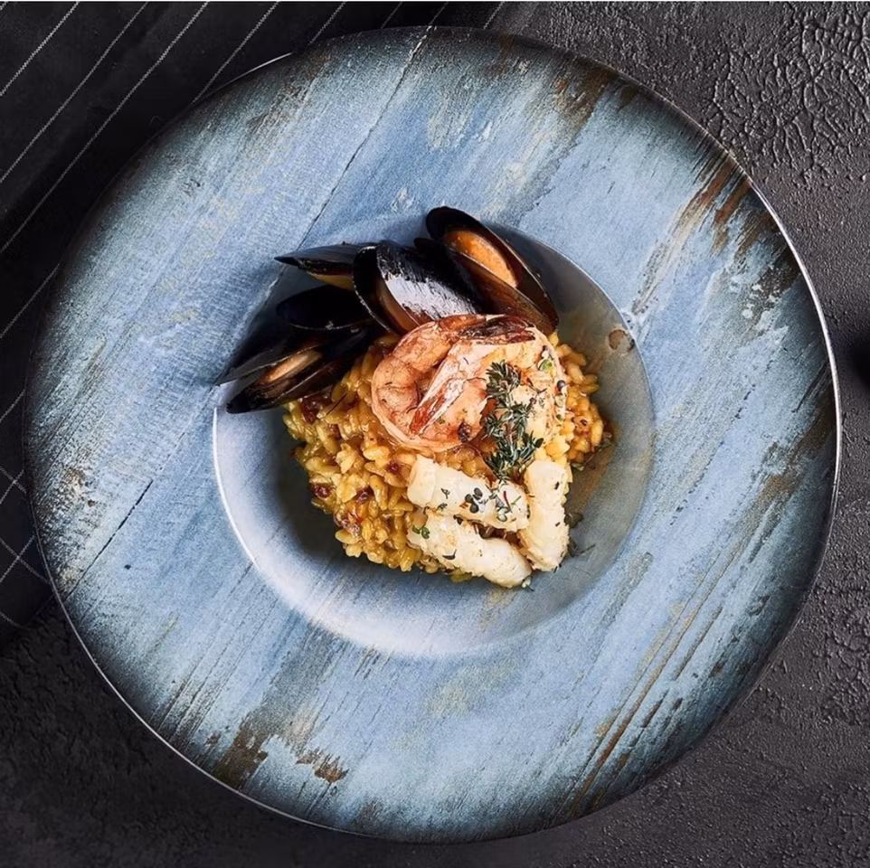 MADERA Tallrik djup Med Brett bräm, D28cm