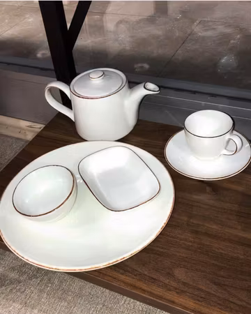 RETRO Espressokopp 8cl, Svart kant