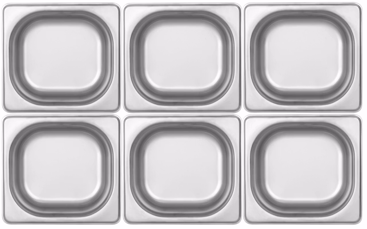 Exxent GN kantin 1/6- 65 Rostfri