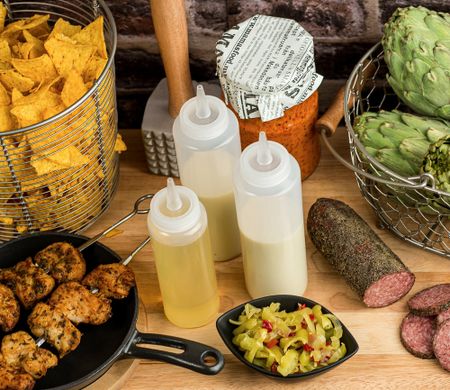 Dressingflaska 0,68 L transparent