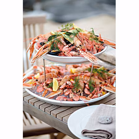 Ställning till skaldjursfat, Ø 25 cm låg