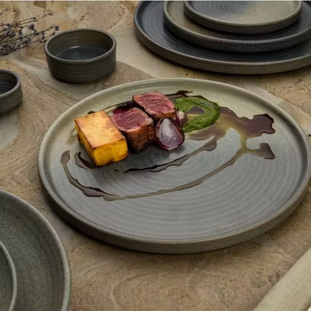 Hornfels Tallrik flat D28cm