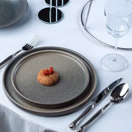 Hornfels Tallrik flat D28cm