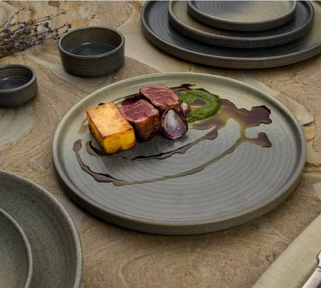 Hornfels Tallrik flat D26cm