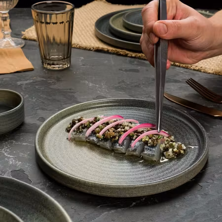 Hornfels Tallrik flat D26cm