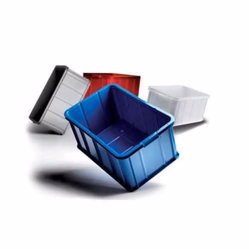 Förvaringsback 55Liter Röd, Stapelbar 600x400x285 mm