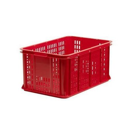 Förvaringsback 55Liter Röd, Stapelbar 600x400x285 mm Perf.