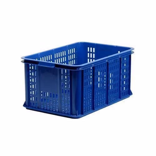 Förvaringsback 55Liter Blå, Stapelbar 600x400x285 mm Perf.