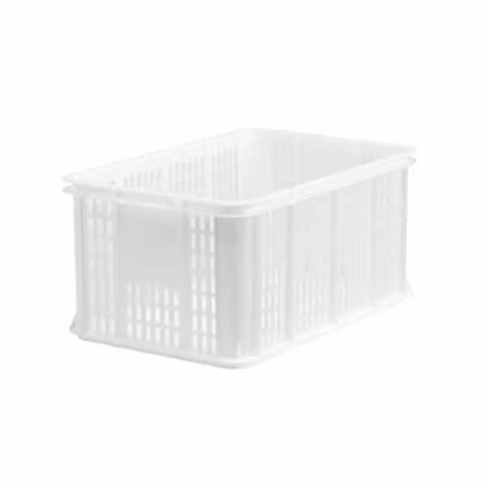 Förvaringsback 55Liter Vit, Stapelbar 600x400x285 mm Perf.