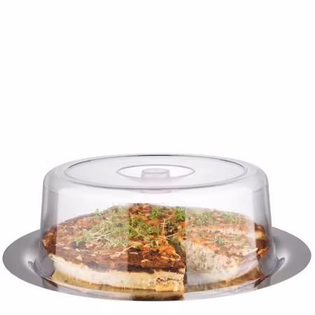 Tårtfat Q:380 med plastkåpa H:120 mm