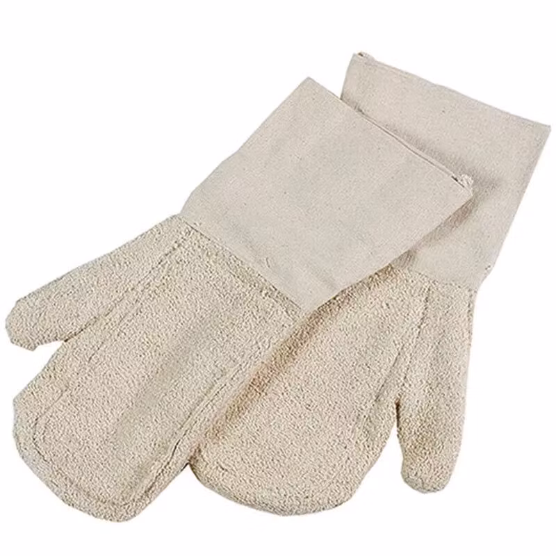 Ugnsvantar, bomull, långt skaft