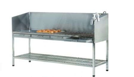 Sprutbord Rostfri med diskbara spillådor(Måttbeställs)