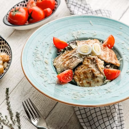 AQUA Tallrik djup Med Brett Bräm, D28cm