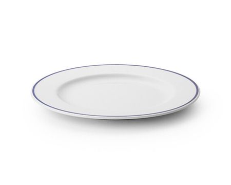 BASIC Assiett flat D17cm, Blue Line