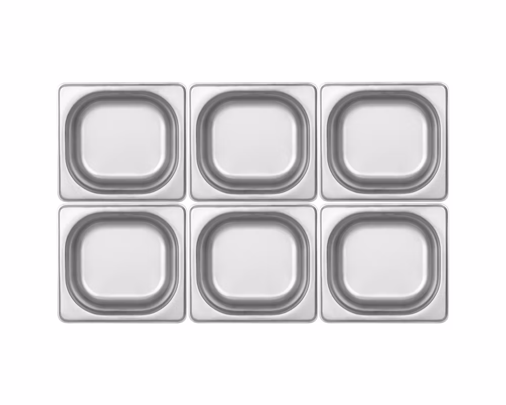 Exxent GN kantin 1/6-100 Rostfri