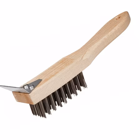 Stålborste med skrapa