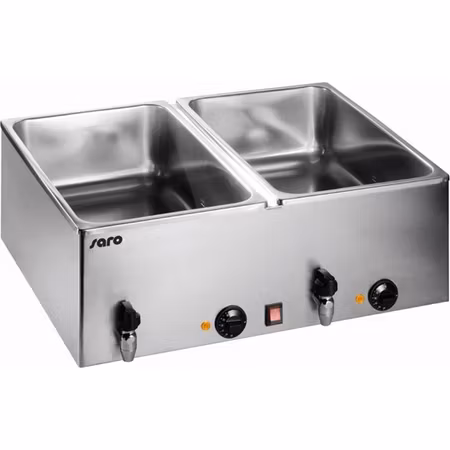 Vattenbad med Tappkran, 2 x GN 1/1-Max Djup:150 mm, SARO