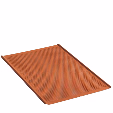 Perfplåt 600x400 mm röd silikon, bockad kortsida