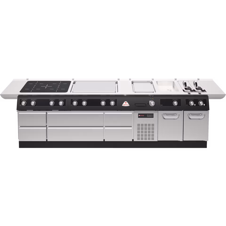 Gasgrill Lavastens 2 zoner, 800x730x280 mm 14kW, BERTOS
