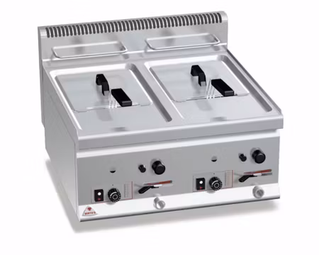 Fritös GAS 600x600 mm,8+8 liter-modell 600 plus, BERTOS