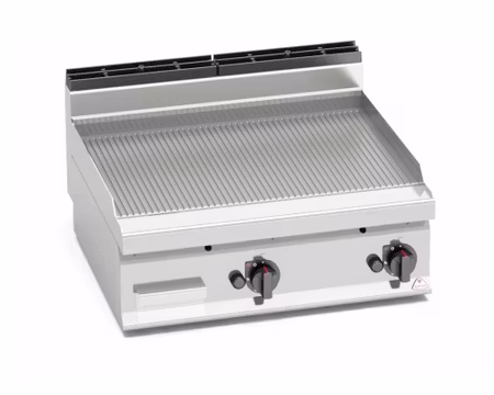 Gas-stekbord Räfflad 1,2kW, 800x714 mm, BERTOS