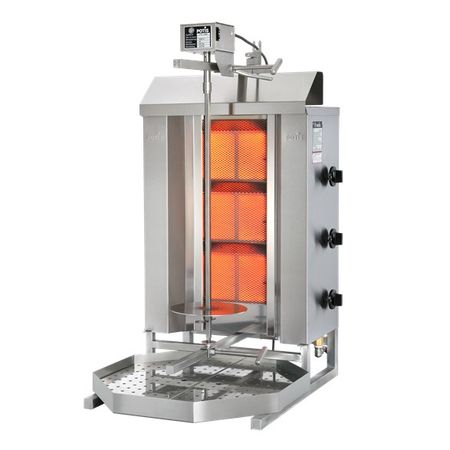 Gas Kebabgrill G1, 15kg kött effekt:5,25kW, POTIS